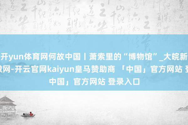 开yun体育网何故中国丨萧索里的“博物馆”_大皖新闻 | 安徽网-开云官网kaiyun皇马赞助商 「中国」官方网站 登录入口