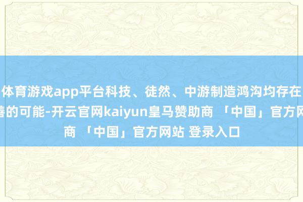 体育游戏app平台科技、徒然、中游制造鸿沟均存在功绩边缘改善的可能-开云官网kaiyun皇马赞助商 「中国」官方网站 登录入口