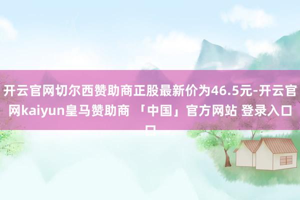 开云官网切尔西赞助商正股最新价为46.5元-开云官网kaiyun皇马赞助商 「中国」官方网站 登录入口